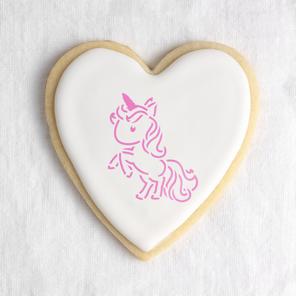 Unicorn Cookie Stencil - Durable & Reusable Mylar Stencils