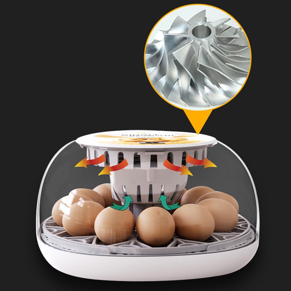 12 Egg Incubator for Hatching Eggs w/Automatic Egg Turning Built-in LED candler