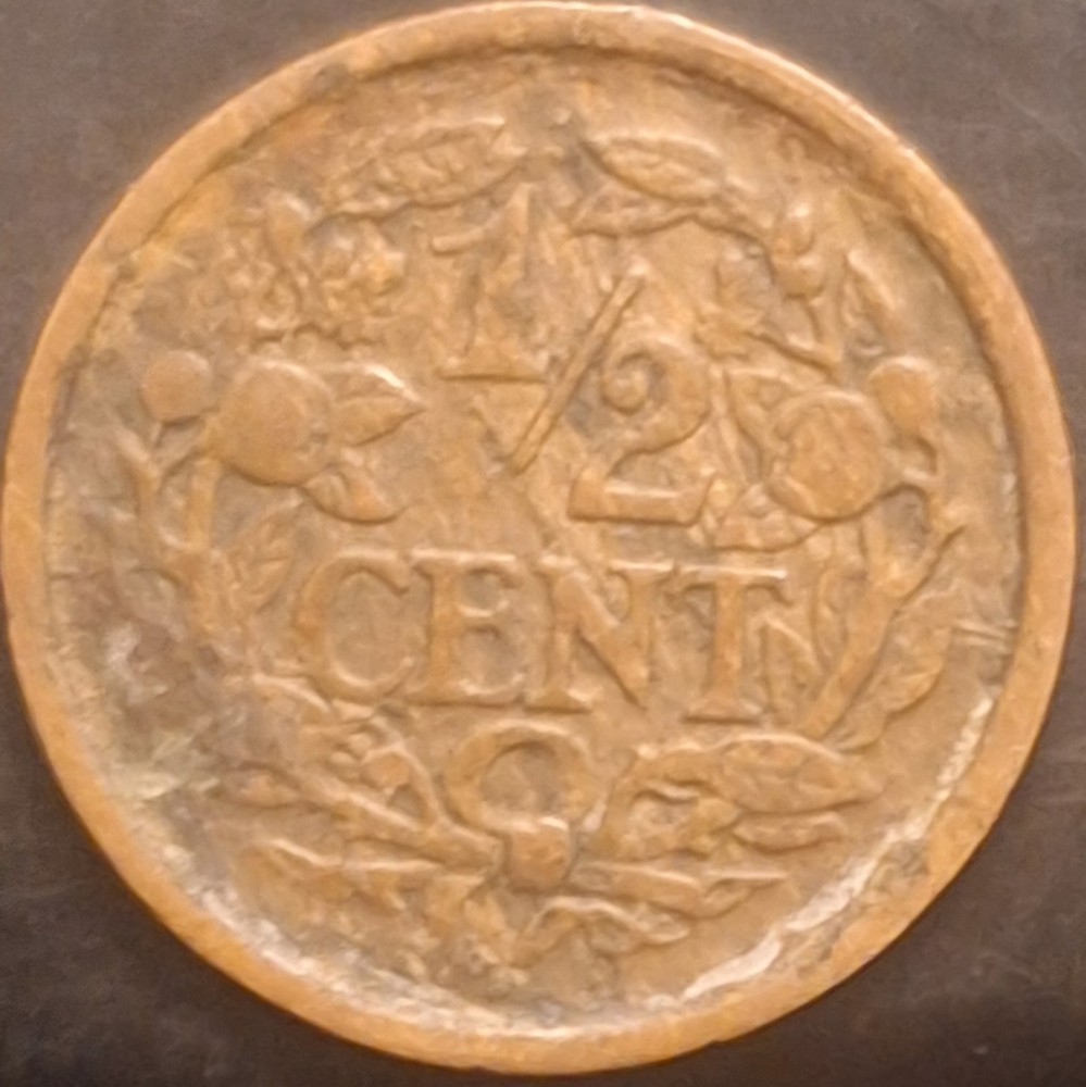 Netherlands 1/2 Cent 1917 F