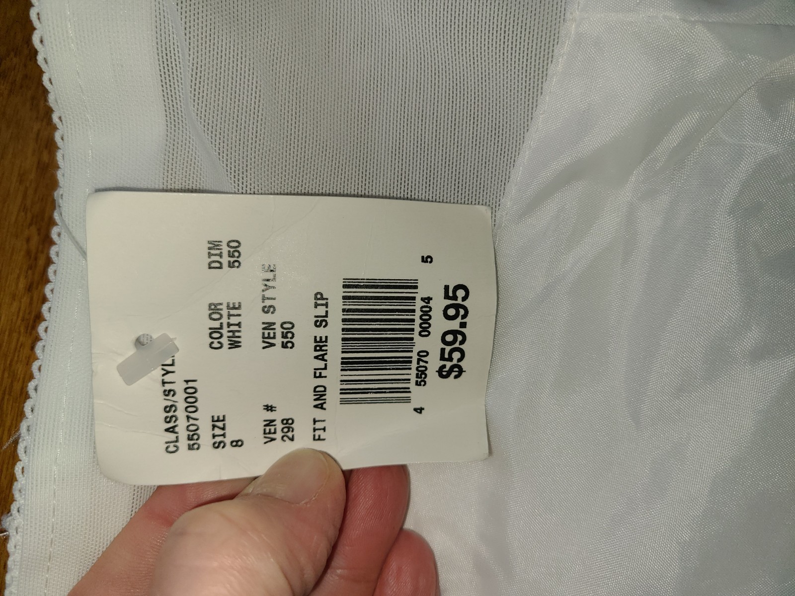 NWT Davids Bridal White Fit and Flare Slip Petticoat Size 8 Style 550 Zipper