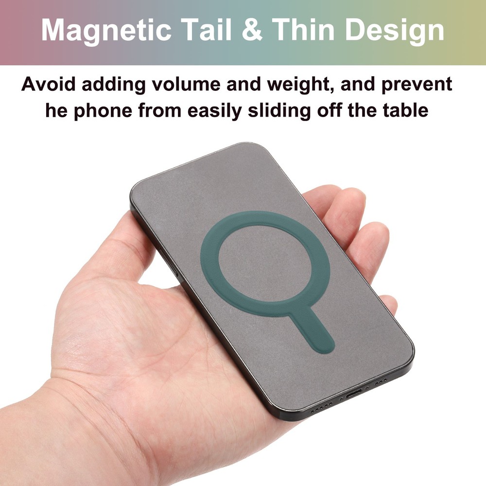 3Pcs Magnetic Adapter Ring, Leather Magnetic Sticker Ring, Green