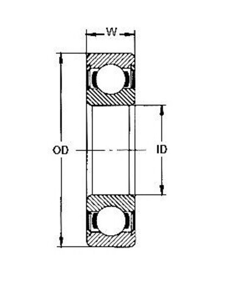 NMB 608SSD21 single row ball bearing. Made in Thailand ID is .314", see pics