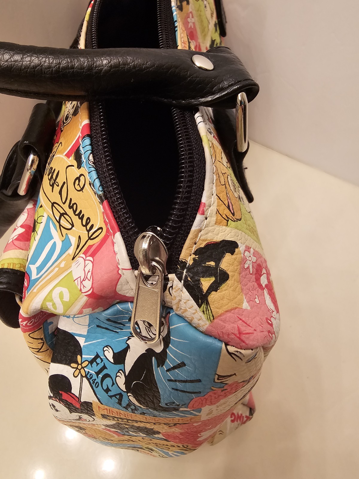 Disney Parks Mickey And Minnie Retro Print Satchel Bag/purse New From Disney