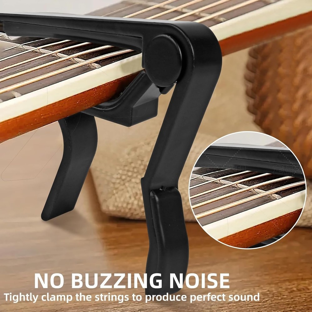 Versatile Professional Capo for 6 String Guitars & Ukuleles - Quick Change