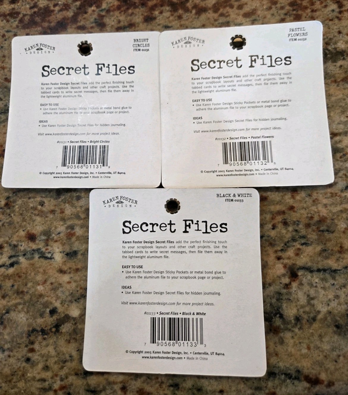 Karen Foster "Secret Files" lightweight aluminum file and tabbed Journaling
