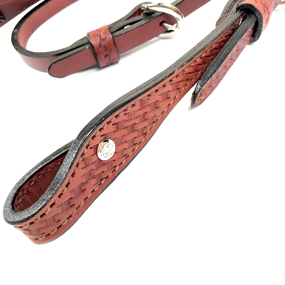Pony Headstall, Basket Tooling (Toast)