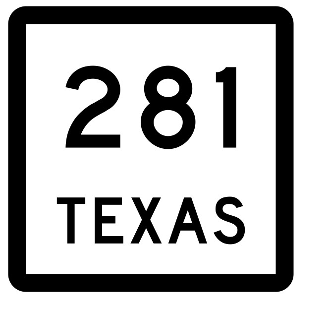 Texas State Highway 281 Sticker Decal