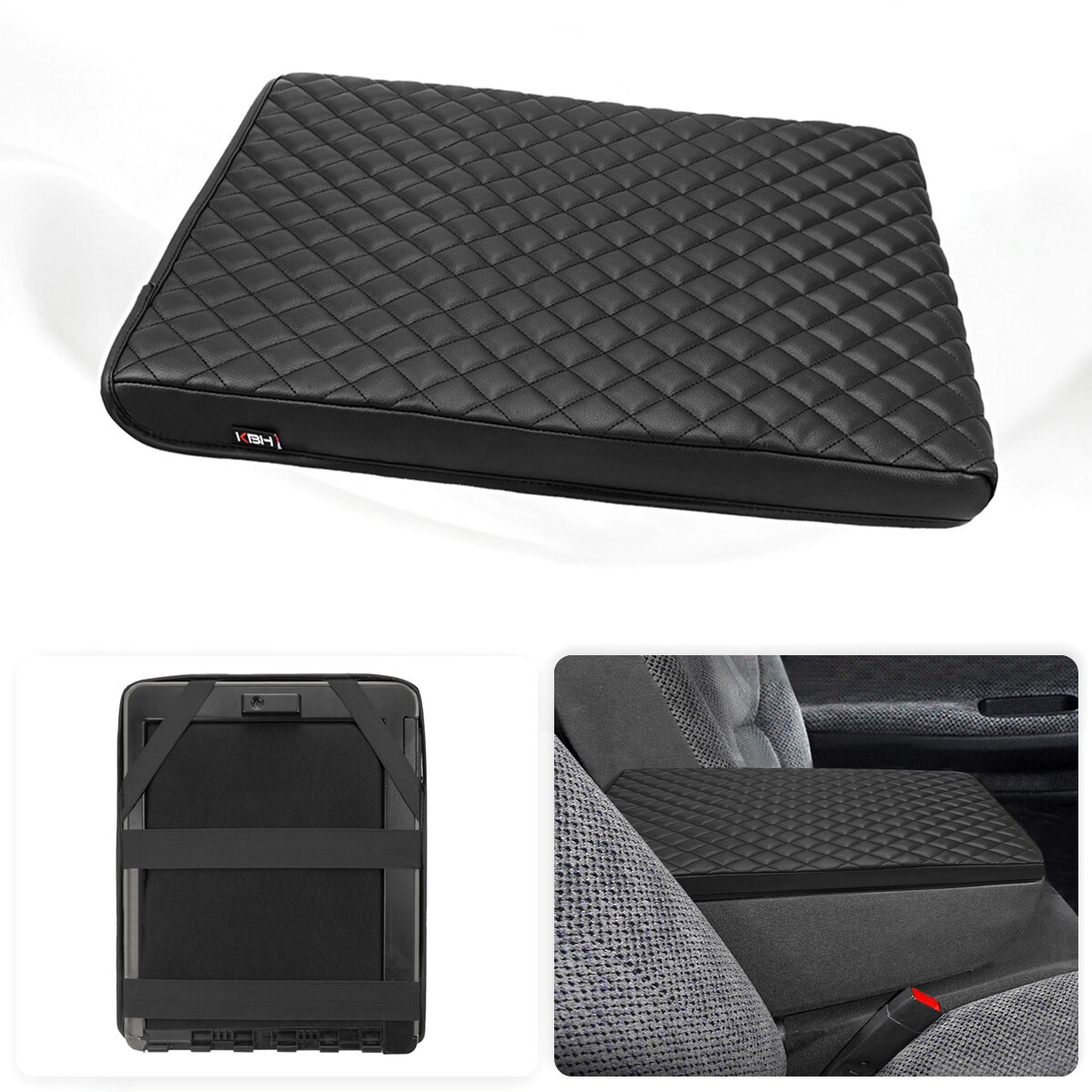 Middle Console Lid Armrest Cover Pad 19x15 For 94-01 Dodge RAM 1500 2500 3500