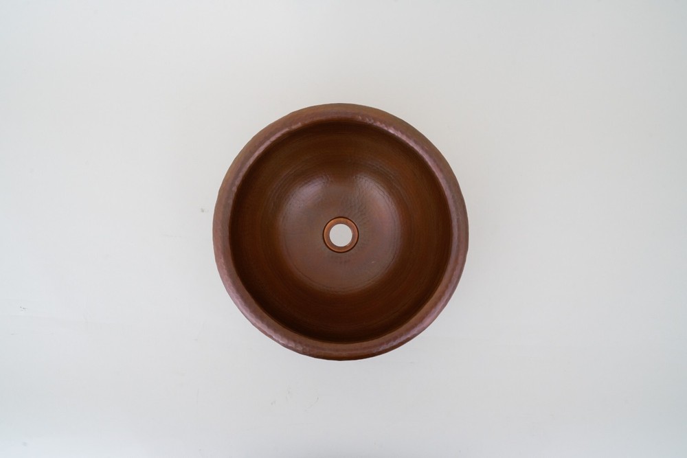 Copper Hammered Round Bath Sink 12"x5" NO CUSTOMS TARIFF