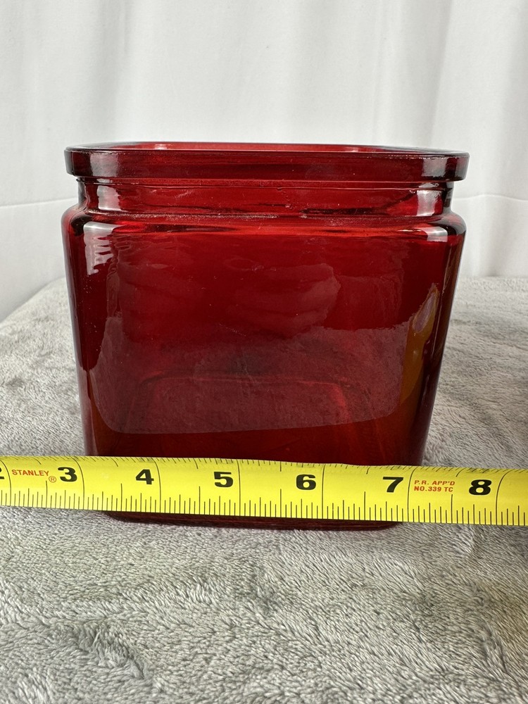 Red Square Cubed Vase
