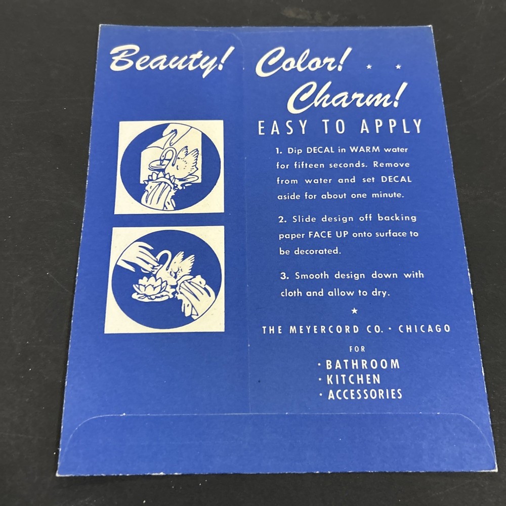 Vintage Meyercord Decal 889-B