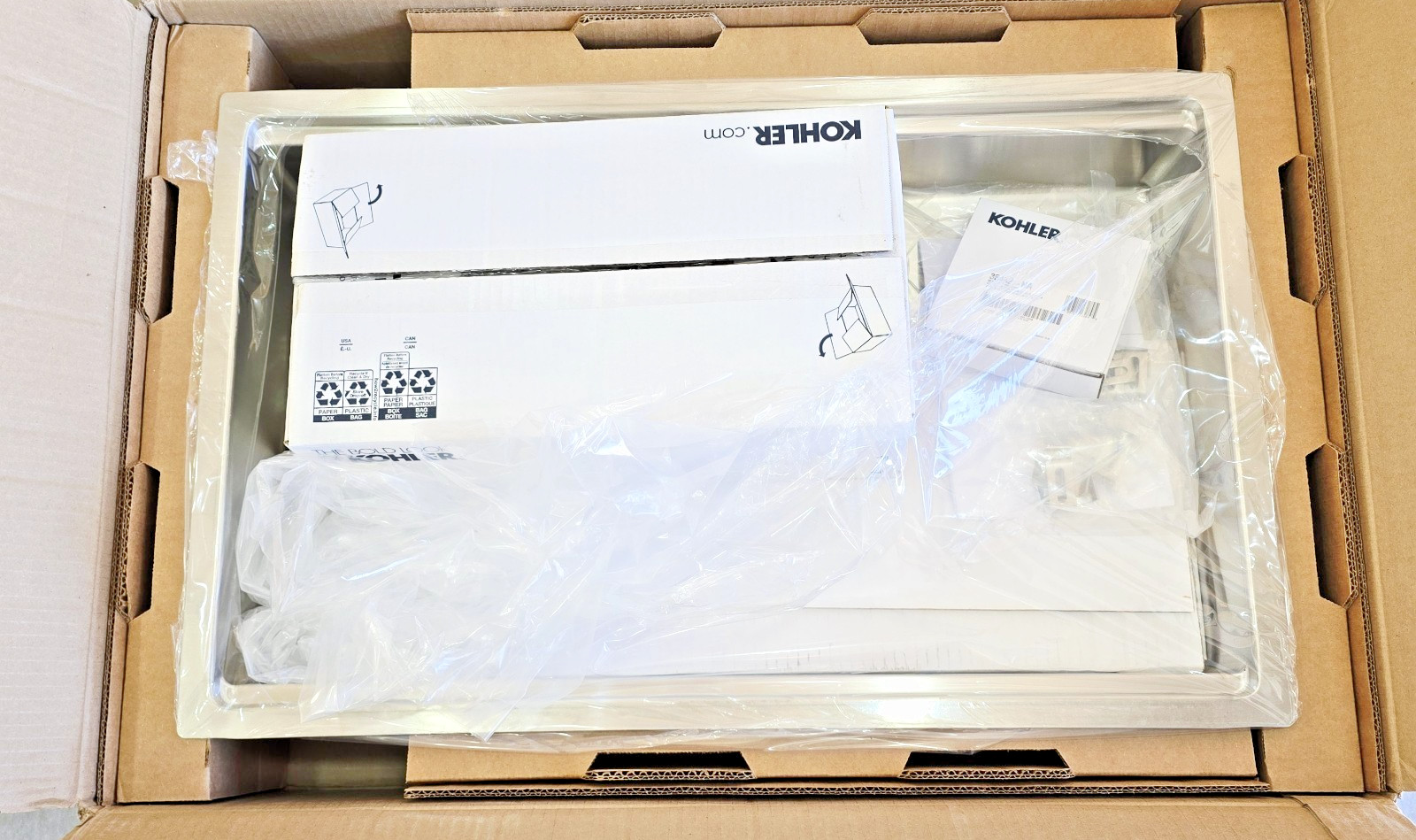 Kohler 33660-PC-NA Strive 29" Workstation Kitchen Sink, Stainless Steel*READ*