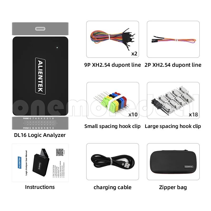 Mini Logic Analyzer ARM FPGA STM32 Debugger Protocol Decoding+28PCS Hook Clip