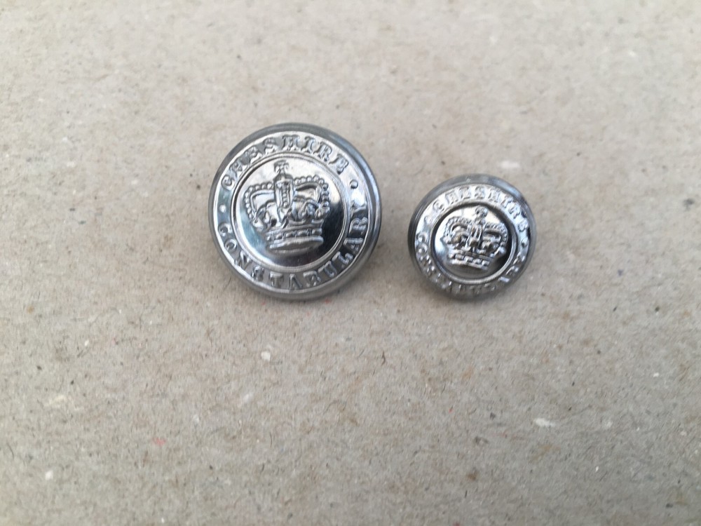 Cheshire Constabulary Tunic Uniform Button Large & Small  QC