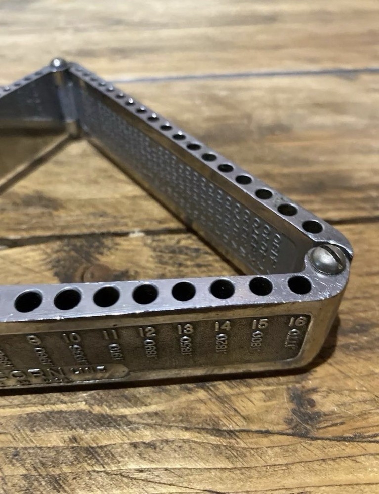 Rare Vintage Acorn Line Triangular Drill Index