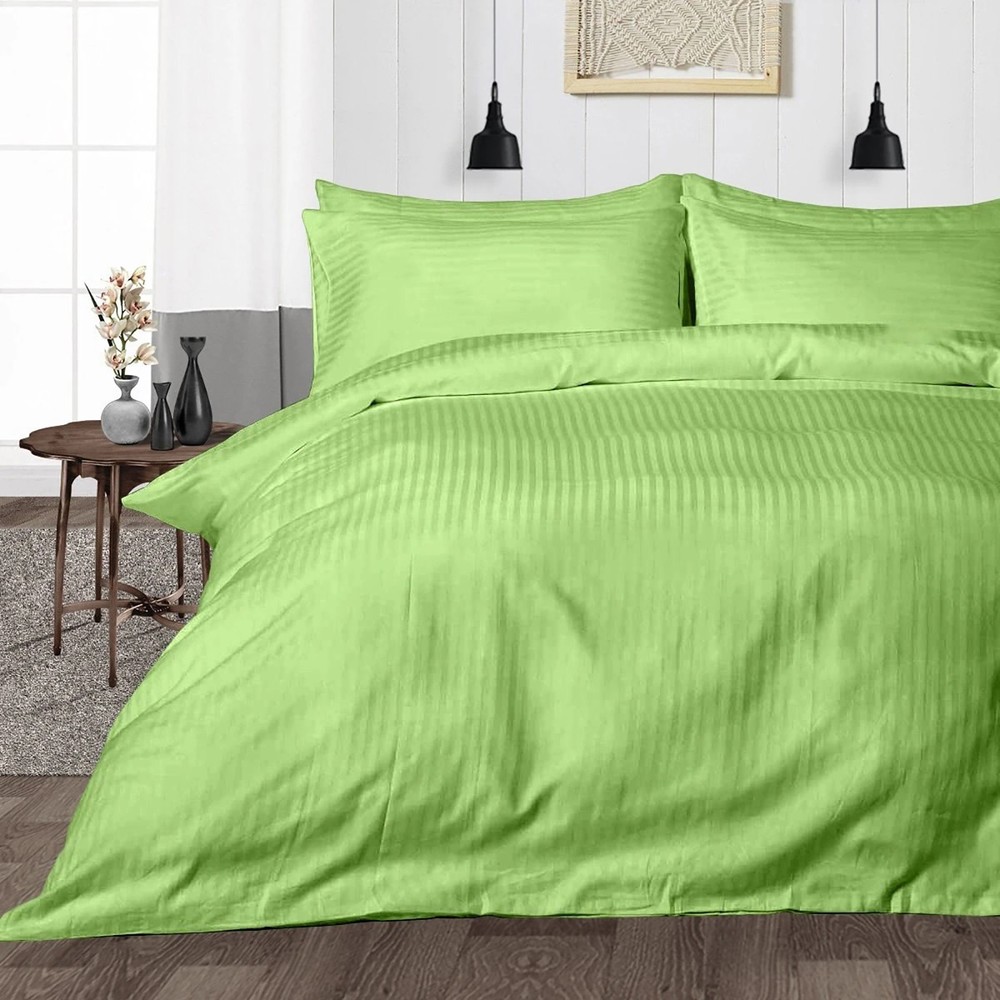 Soft Bedding 1000 - 1200 Thread Count Egyptian Cotton Sage Stripe Select Item