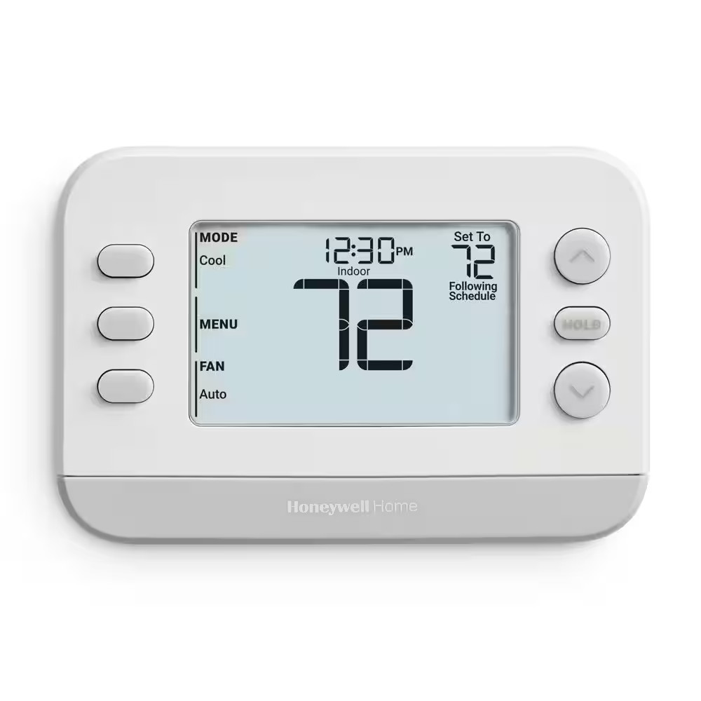 X2P Programmable Thermostat, Single-Stage, 1-Heat/1-Cool, Flexible Schedule