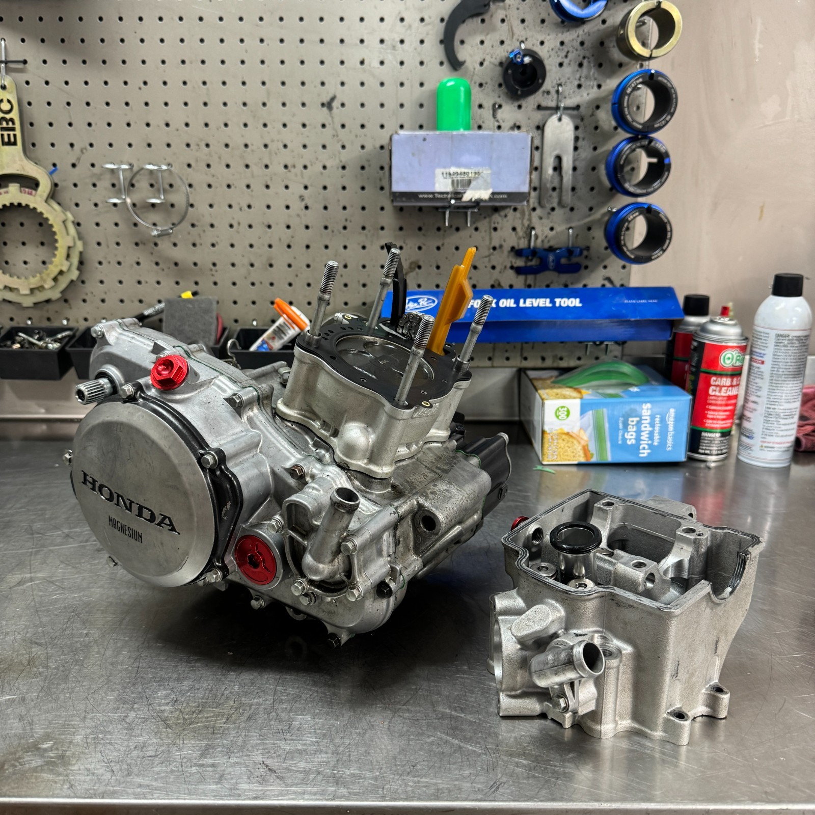07-24 Honda CRF150R Engine Rebuild Service Complete Bottom Top End Vapor Blast