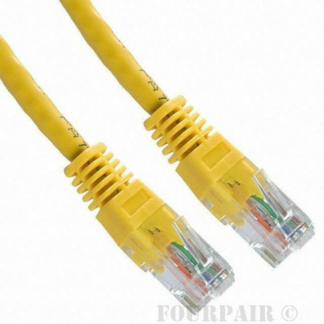 25 Pack Lot - 5ft CAT6 Ethernet Network LAN Router Patch Cable Cord Wire Yellow