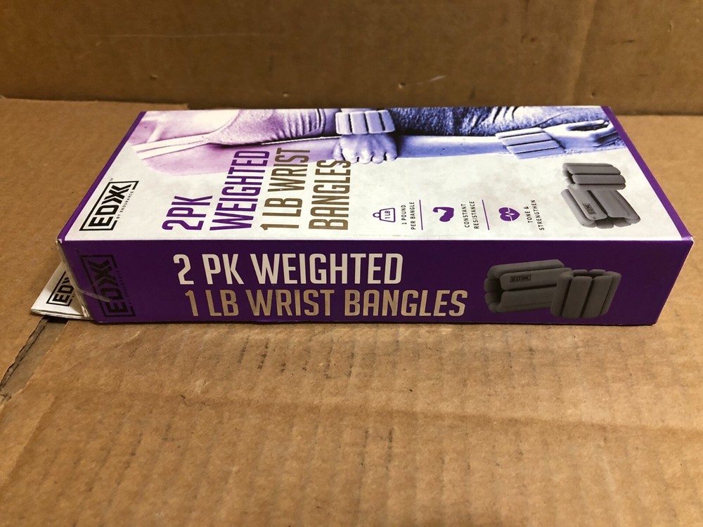 EDX 2PK Weighted 1 lb Wrist Bangles