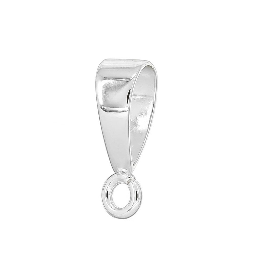 Sterling Silver Slider Pendant Clasp Bail Connector with Heavy Duty Loop #97703