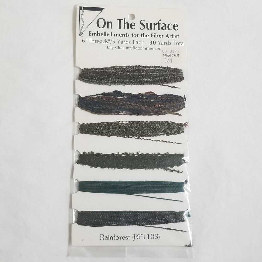 NEW On the Surface RAINFOREST Fibers Threads Scrapbooking Greens Neutrals  -B