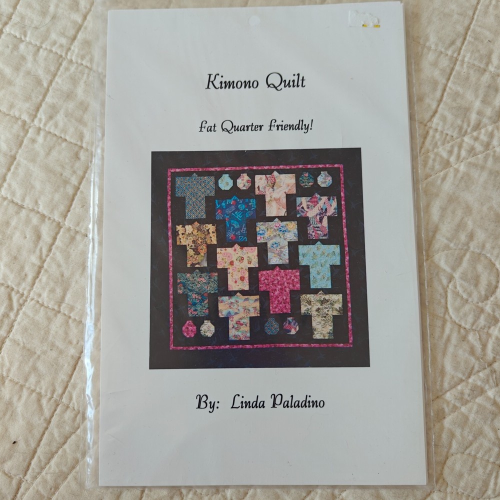 Japanese Kimono 58x56" Wall Lap Crib Throw Quilt Pattern & Template
