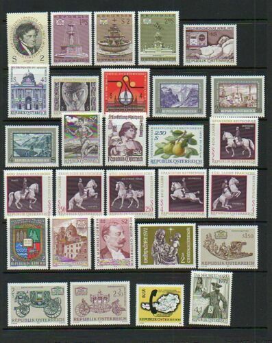Austria, 1972  Complete Year set, 29 stamps, MNH