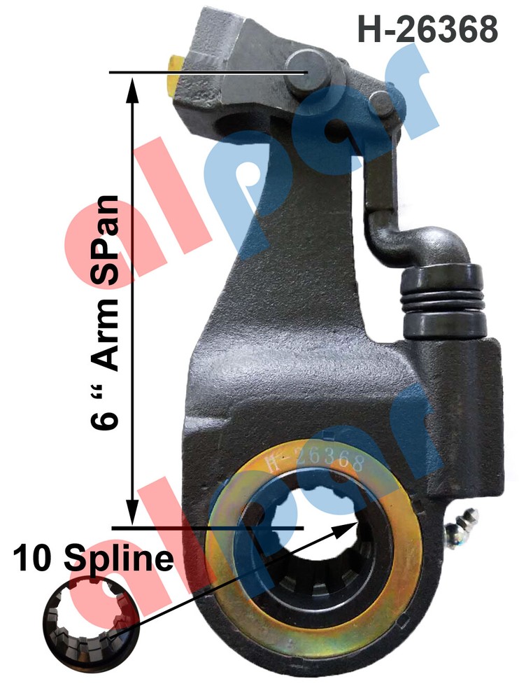 10 Spline 6" Automatic slack adjuster Ref: Bendix 065172, K041876, 137.1030