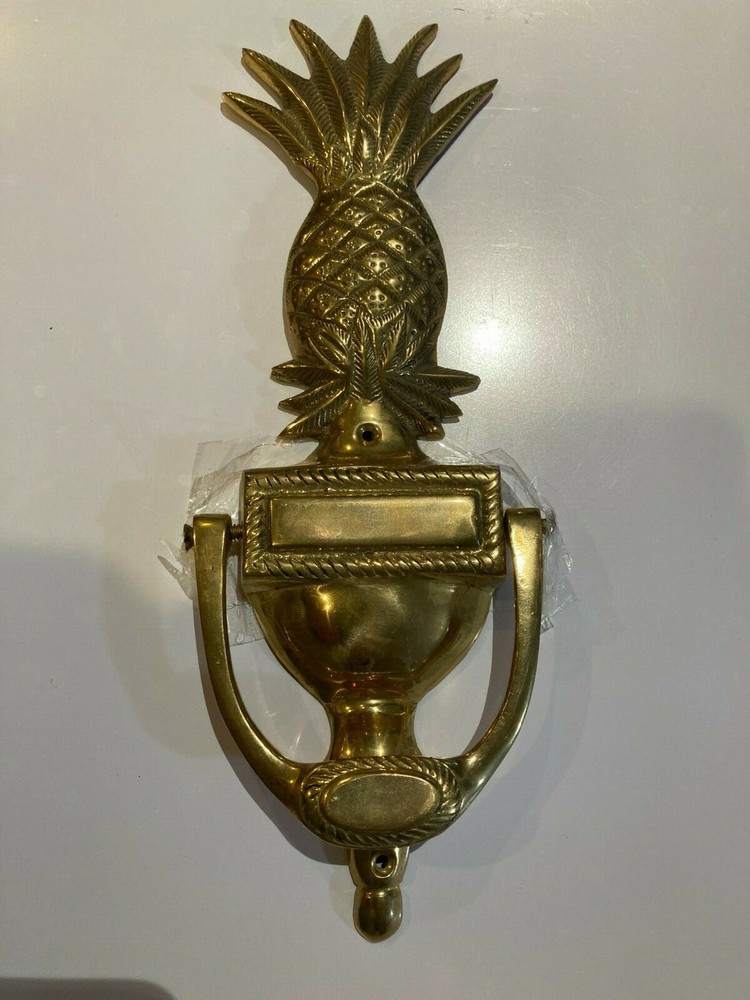 Door Knocker Solid Brass Pineapple Victorian Vintage Art Engrave Beautiful