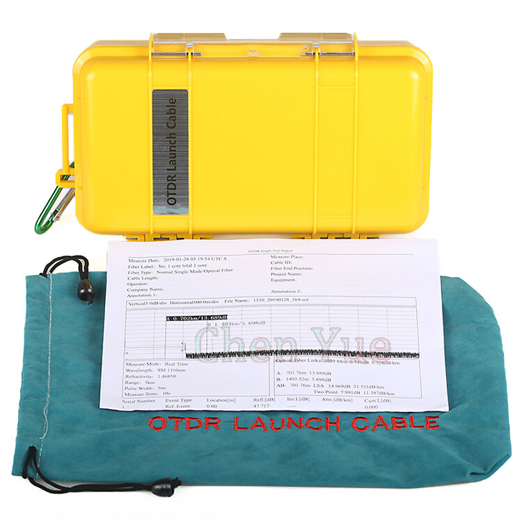 Fiber Cable Test OTDR Launch Cable Box 500M SM SC/APC OTDR Dead Zone Eliminator
