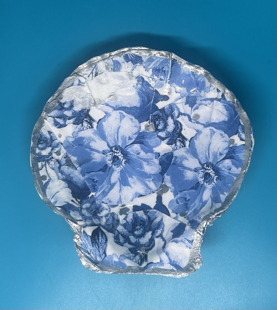 Decoupaged Seashell Trinket Holder