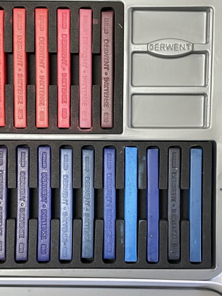 READ 2 Broken Derwent Inktense Blocks Water Soluble Ink 72 Assorted Colors