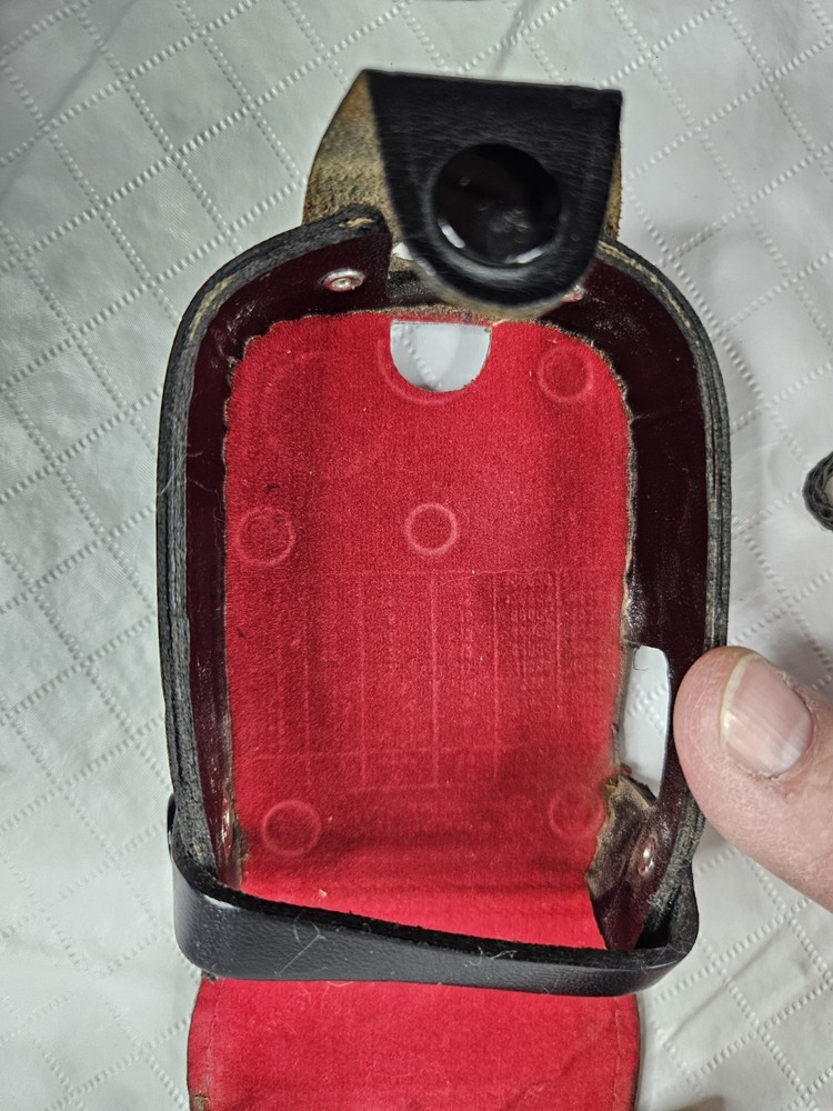 Vtg Gossen Super Pilot Light Meter Black Leather Case Made West Germany Strap