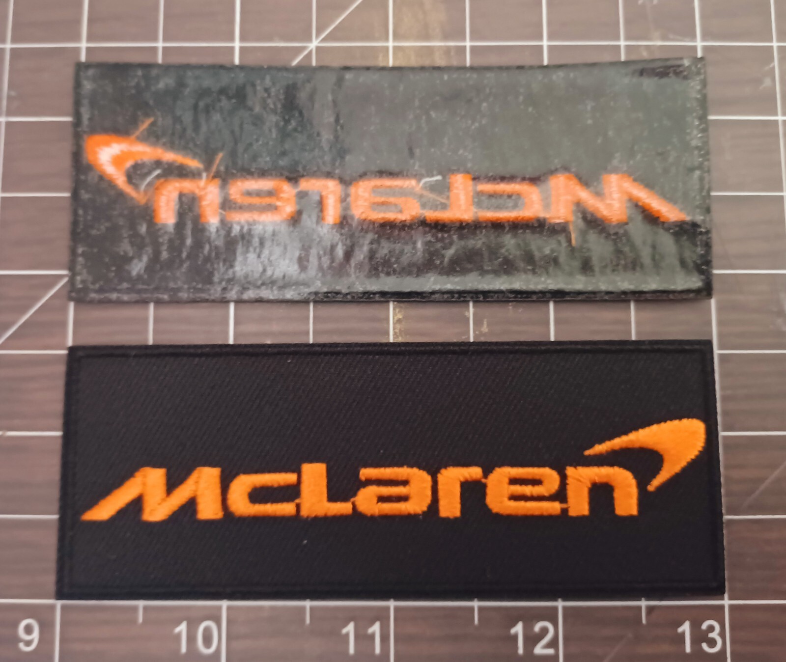 McLaren Embroidered Iron-On Patch 4x1.5" F1 Set of 2 Lando Norris Oscar Piastri