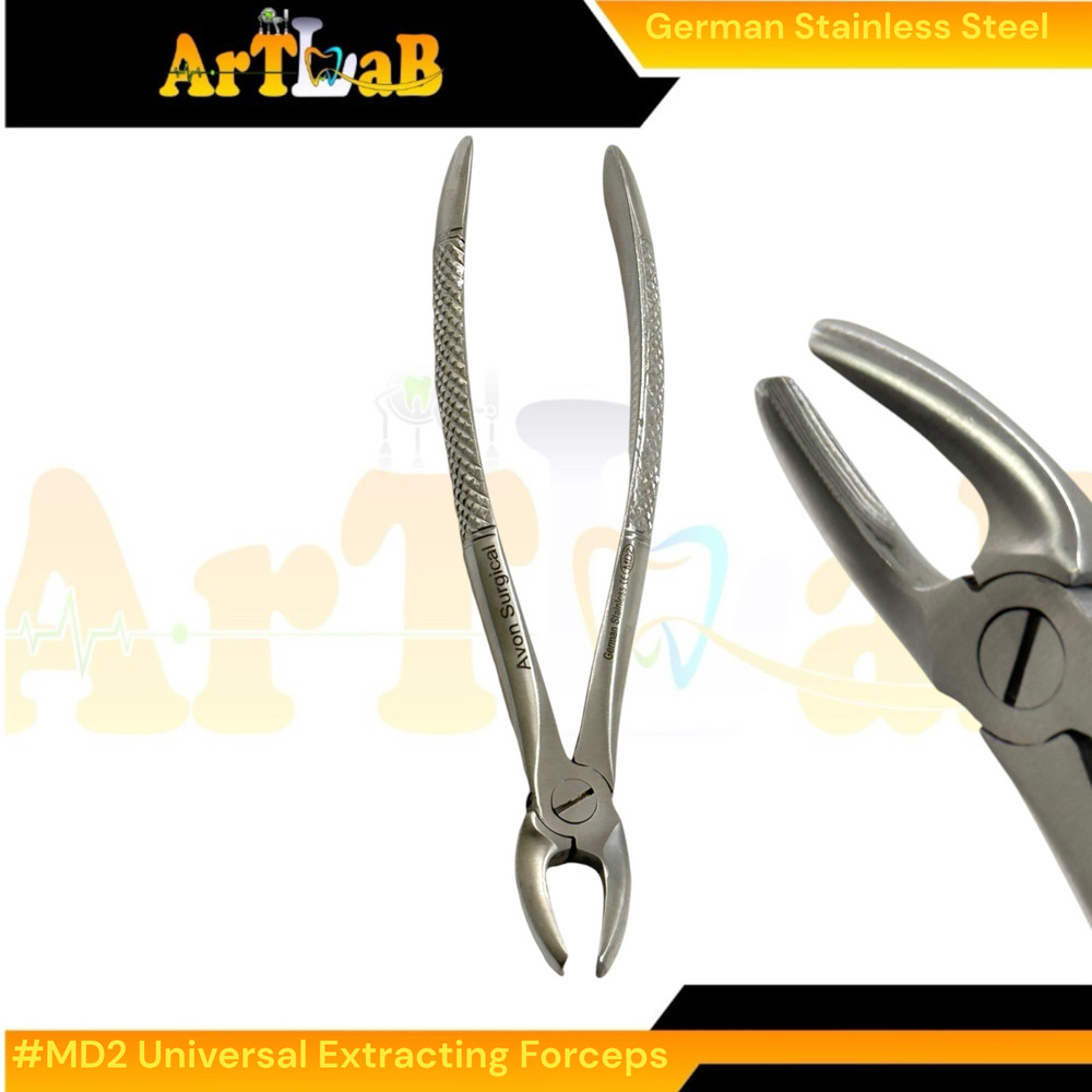 Extraction Forceps MD2, Upper First, Second, & Third Molars - Stainless Steel