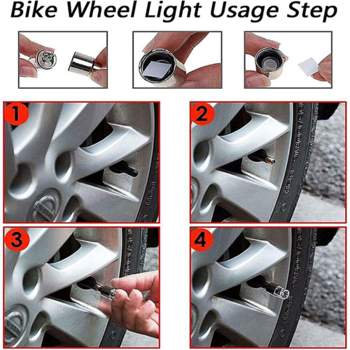 4PCS Car Auto Wheel Tire Tyre Air Valve Stem LED Light Caps Cover Accessories US