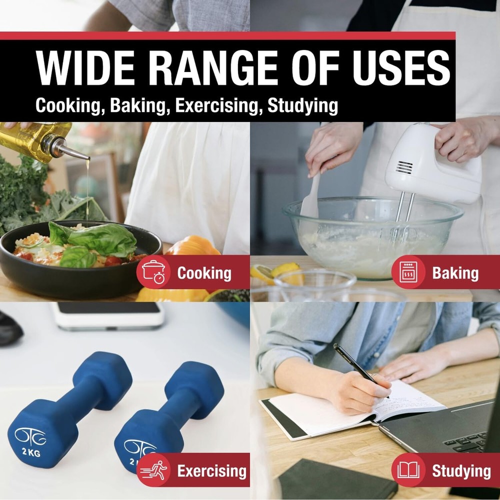 CDN Direct Entry 2- Alarm Digital Kitchen Timer | Counts Up & Down, 10 Hours ...