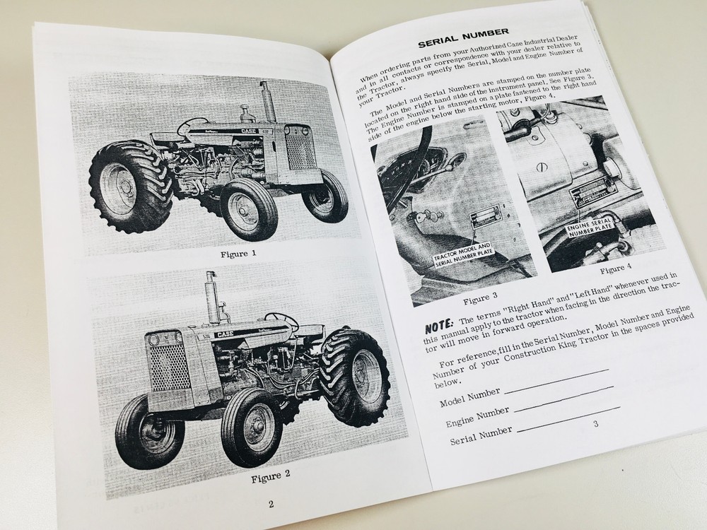 Case 530Ck Wheel Tractor Operators Owners Manual Maintenance Controls