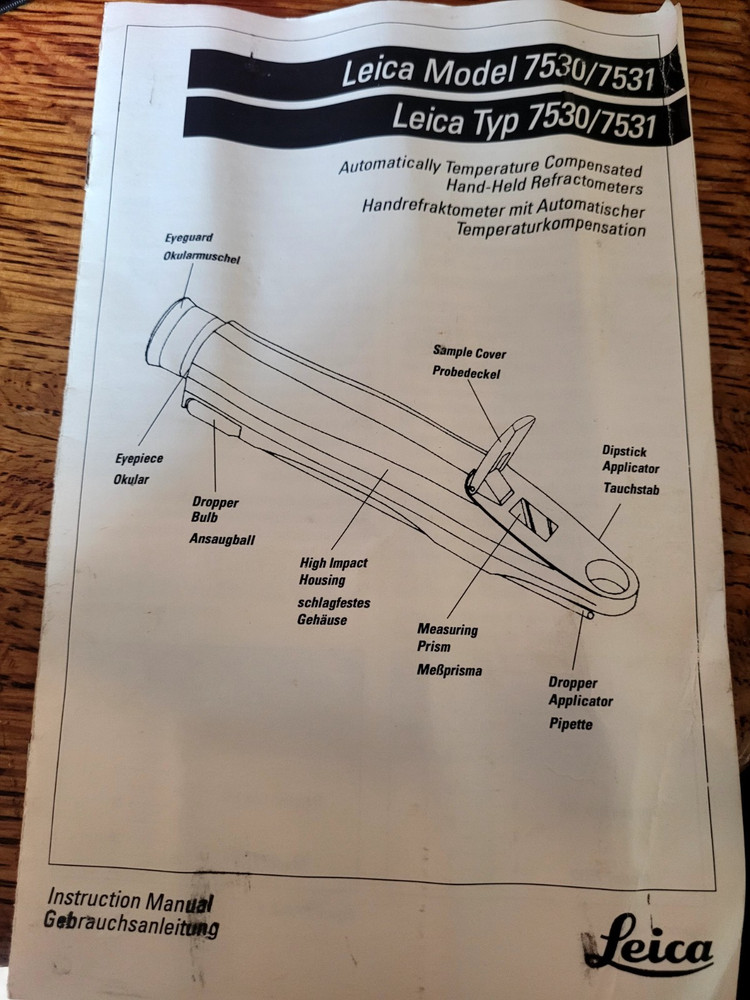 Leica/Reichert BRIX30 Handheld Optical Refractometer