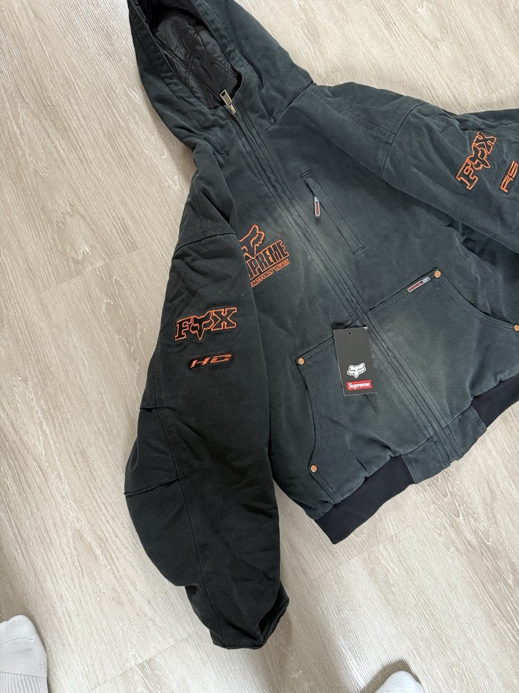 Supreme x Fox Racing Hooded Work Jacket Black Size XL