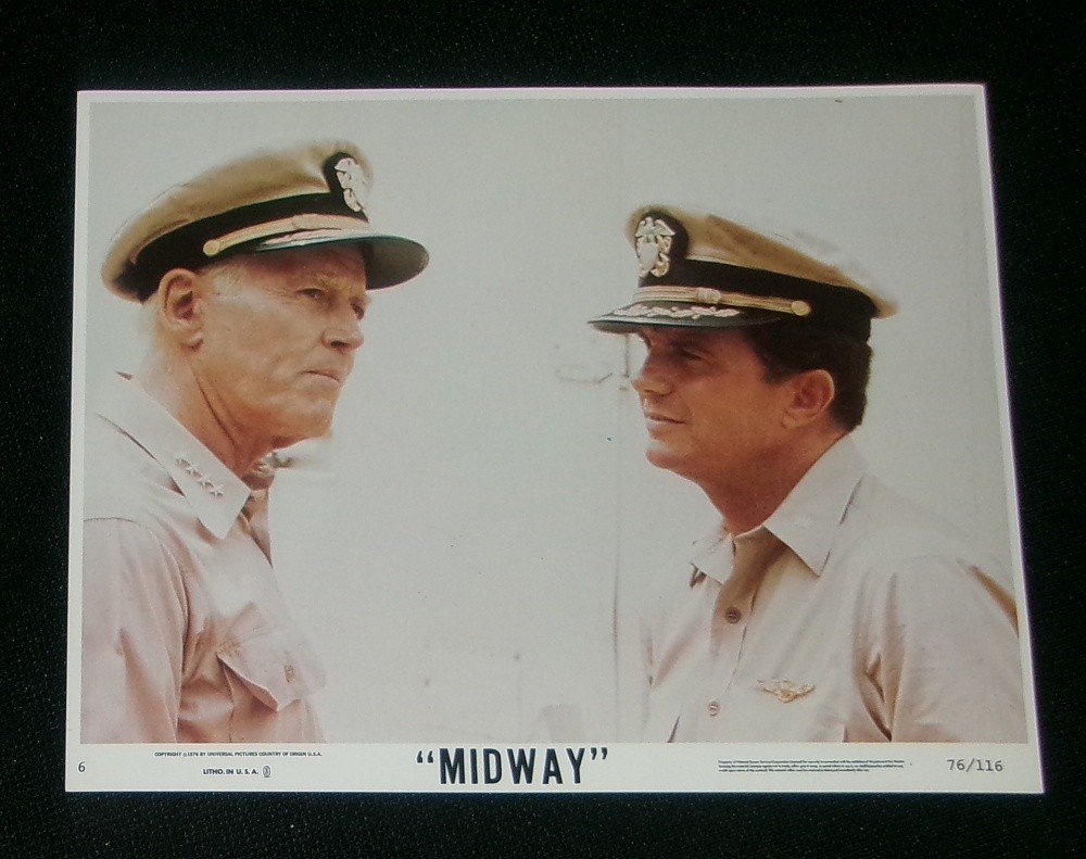 Orignl 8x10 Lobby Card Set MIDWAY Fonda HESTON Coburn MITCHUM Mifune WAGNER Ford