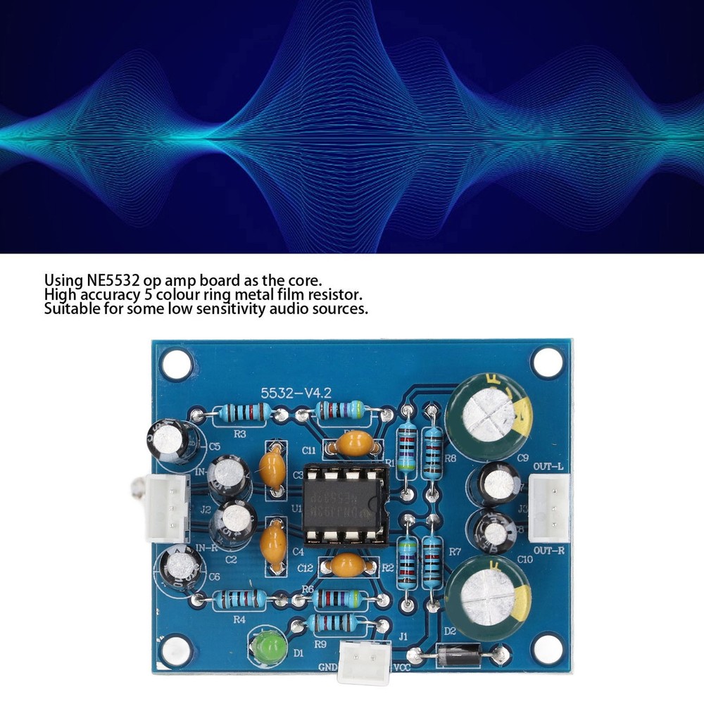 Preamp Module Audio Preamplifier Board NE5532 Chip Accessory Part For Replace↑