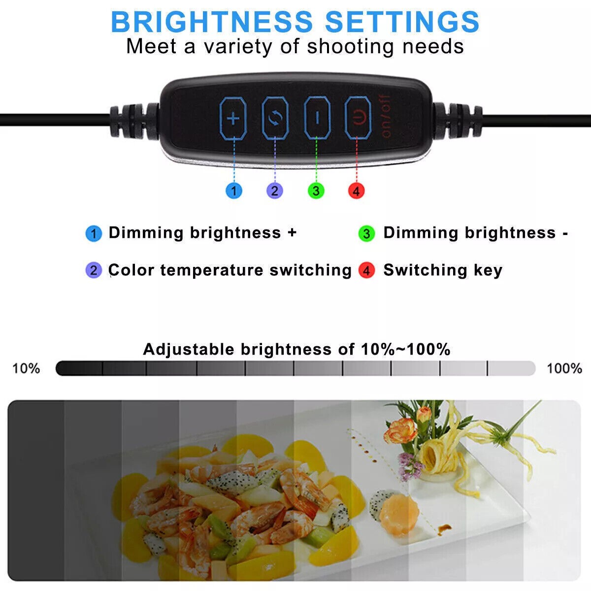 16in LED Photo Studio Light Box Portable Folding Photography Shooting Tent Kit