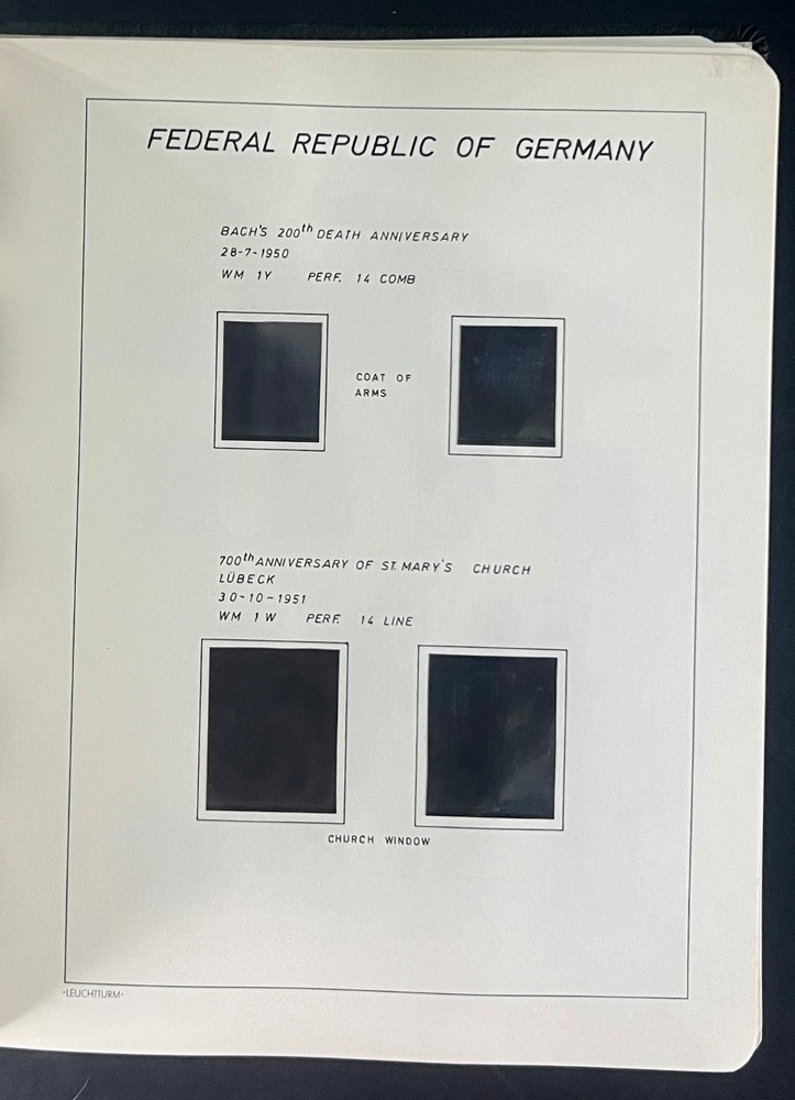 Federal Republic of Germany Lighthouse Leuchtturm Album 1949-1956 ZAYIX