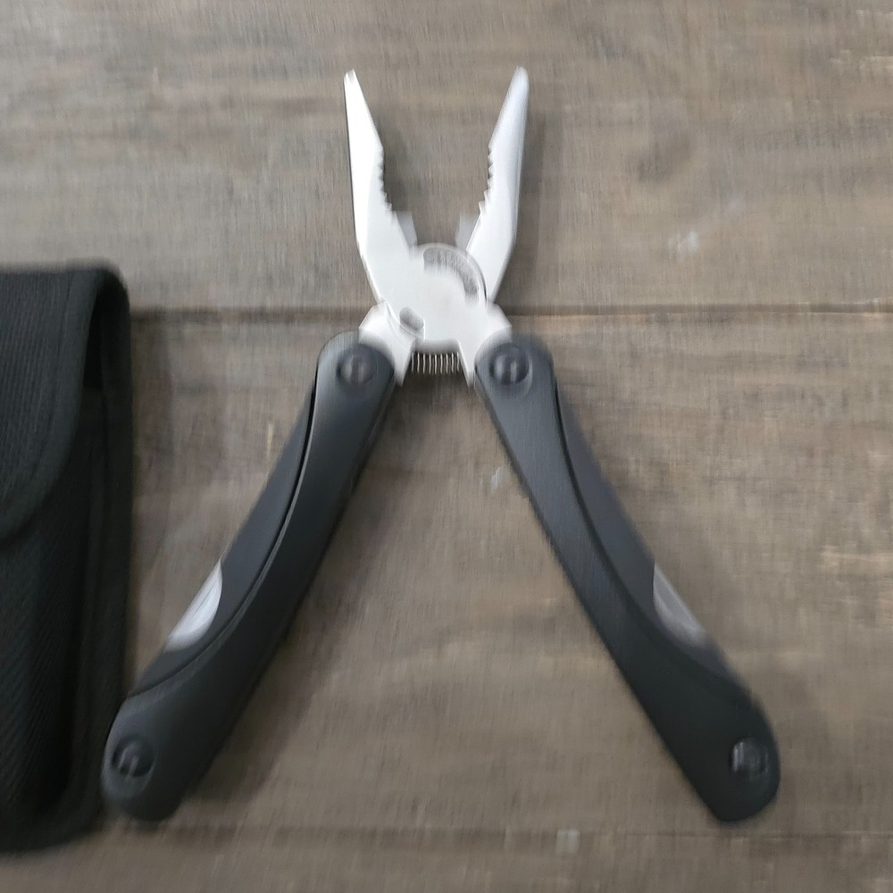 Unbranded Black Multitool Pliers w Nylon Sheath Folding EDC Tool