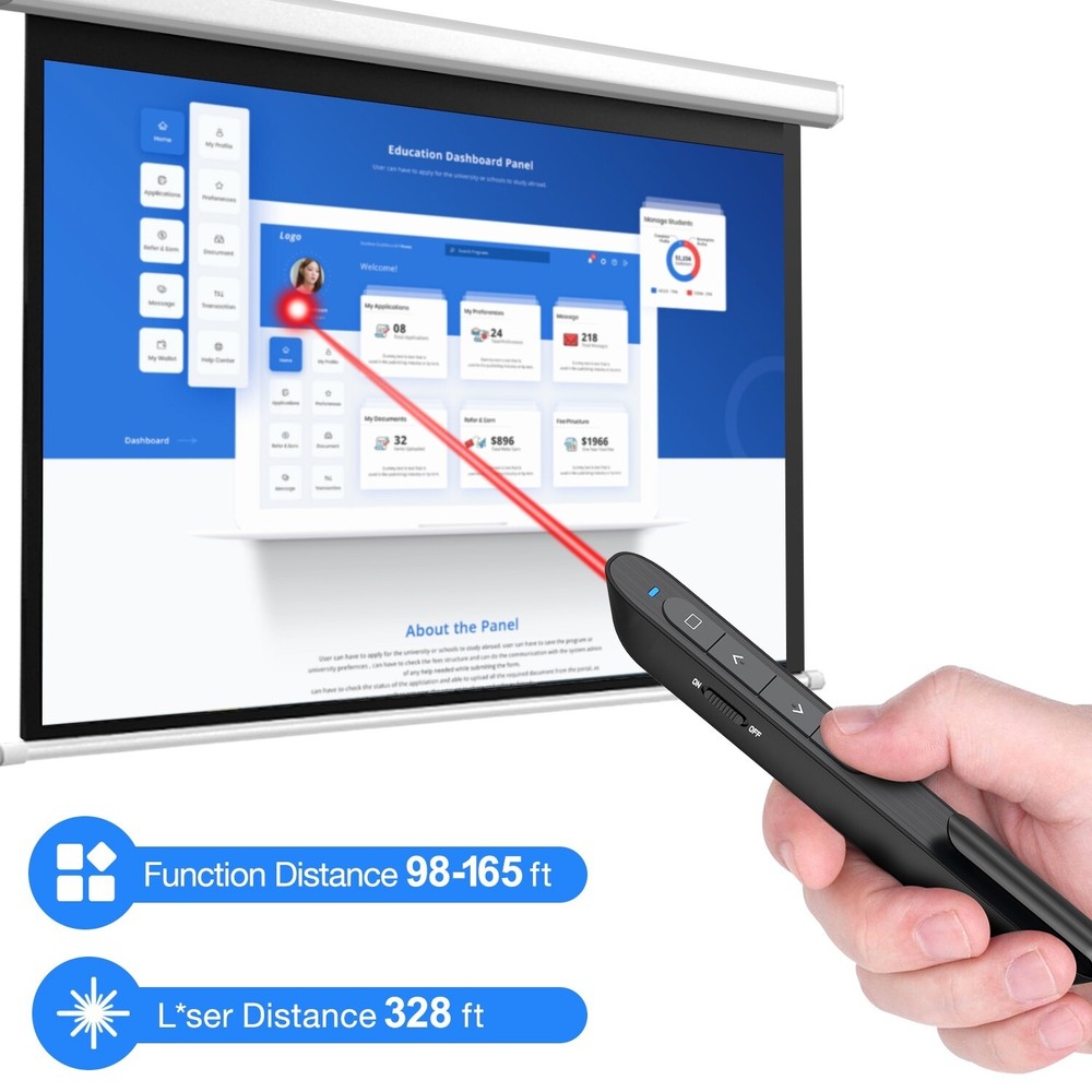 Presentation Wireless Presenter Remote Presenter Clicker for Mac Laptop Computer