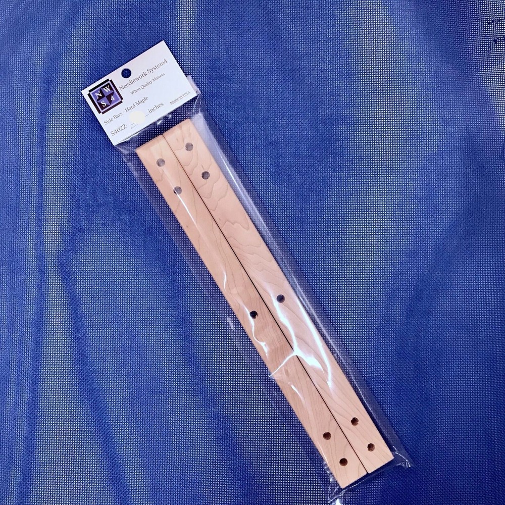 Needlework System 4 Two 7" solid Birch side bars for needlework scroll frame