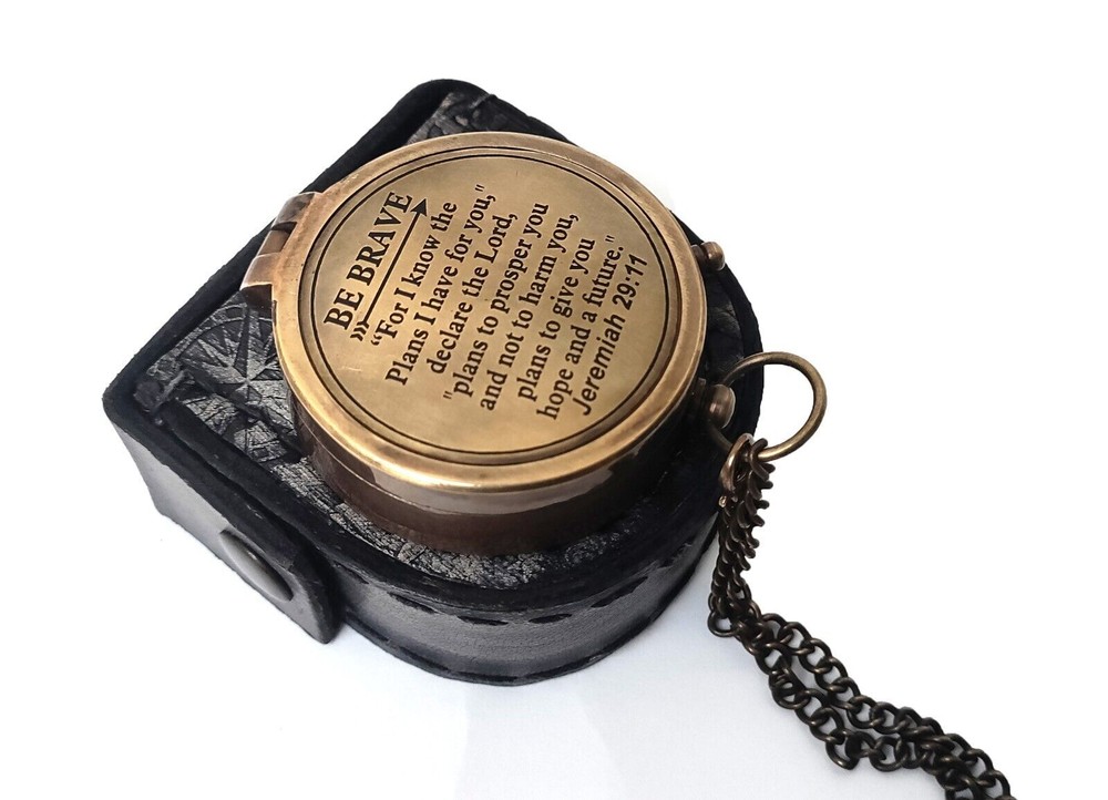 Personalised Compass for Son, Personalized Gift, Antique Brass Engraved Compass