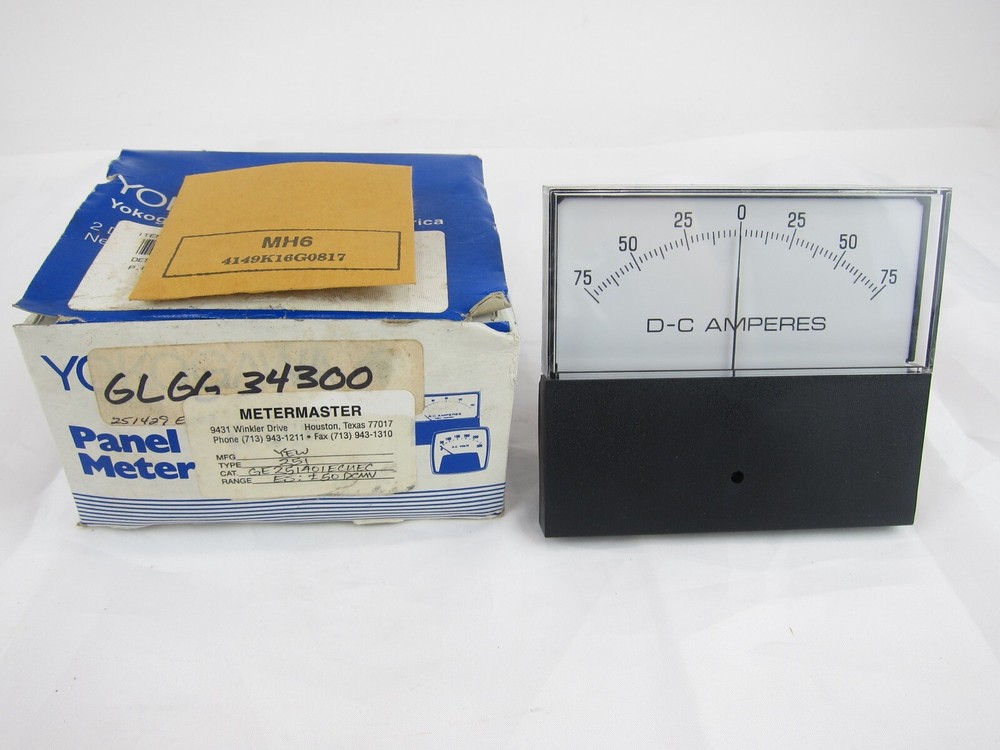NEW Yokogawa 251 Series Panel Meter DC Amp 75-0-75